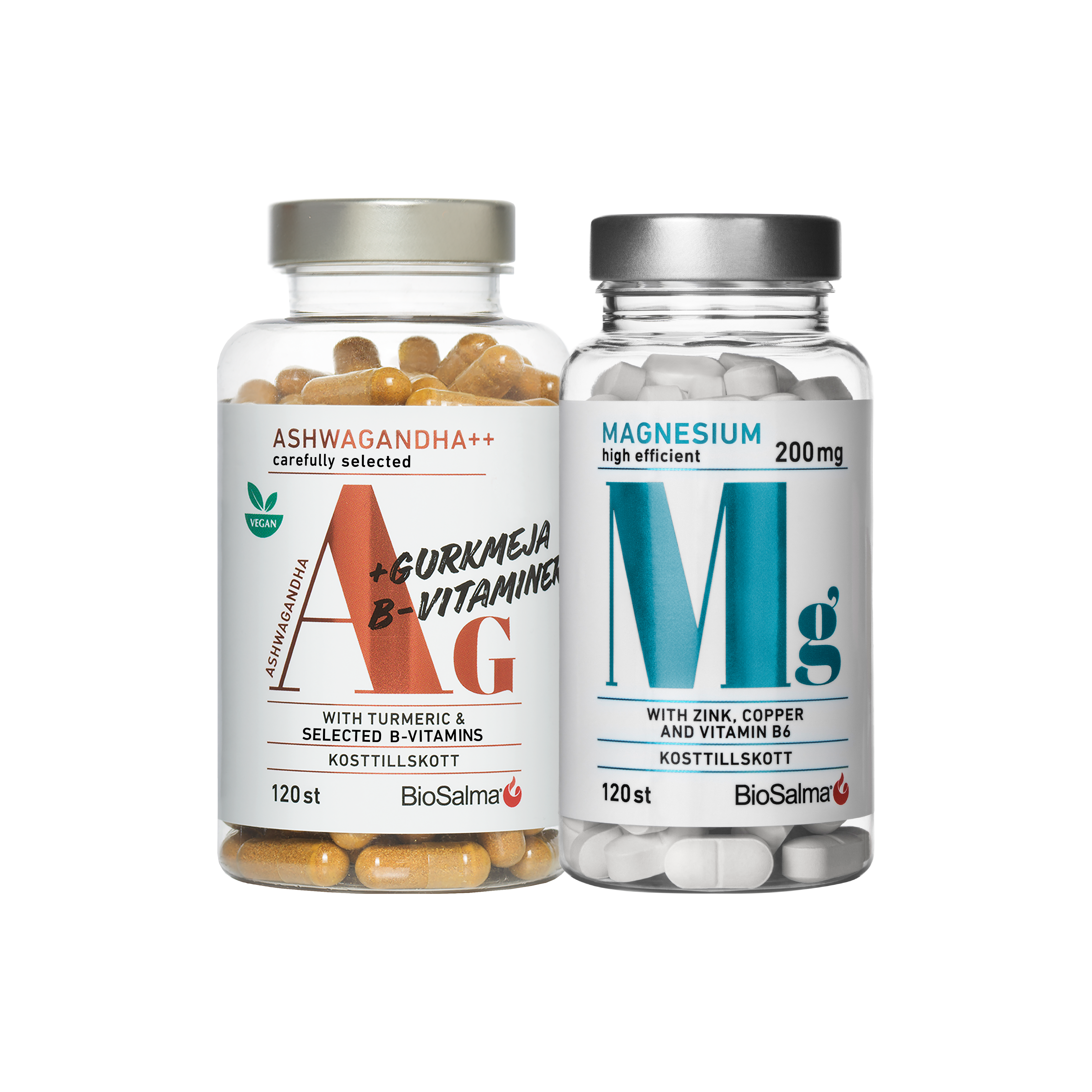 Ашваганда с куркумой и витамином В, 120 капсул