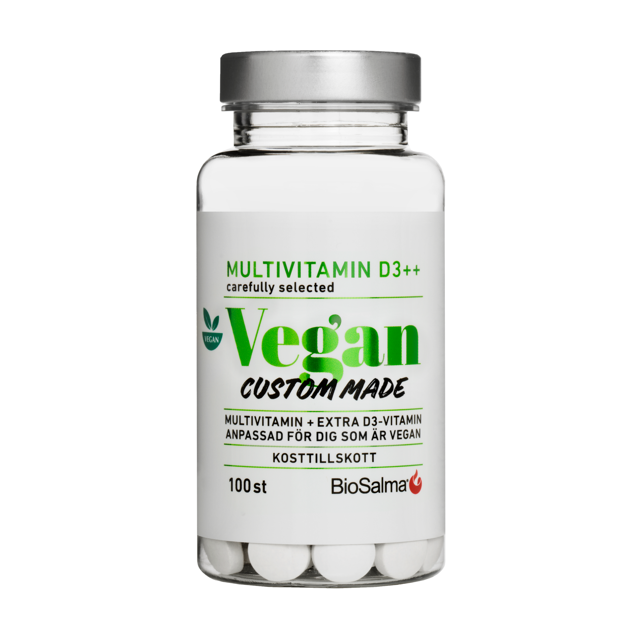 Multivitaminai Veganams su Vitaminu D3, 100 tablečių