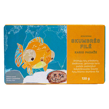 Skumbrės filė kario padaže išorinė pakuotė