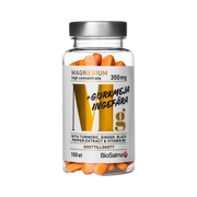 Magnesium with extracts of turmeric, ginger and black pepper, 100 tablets