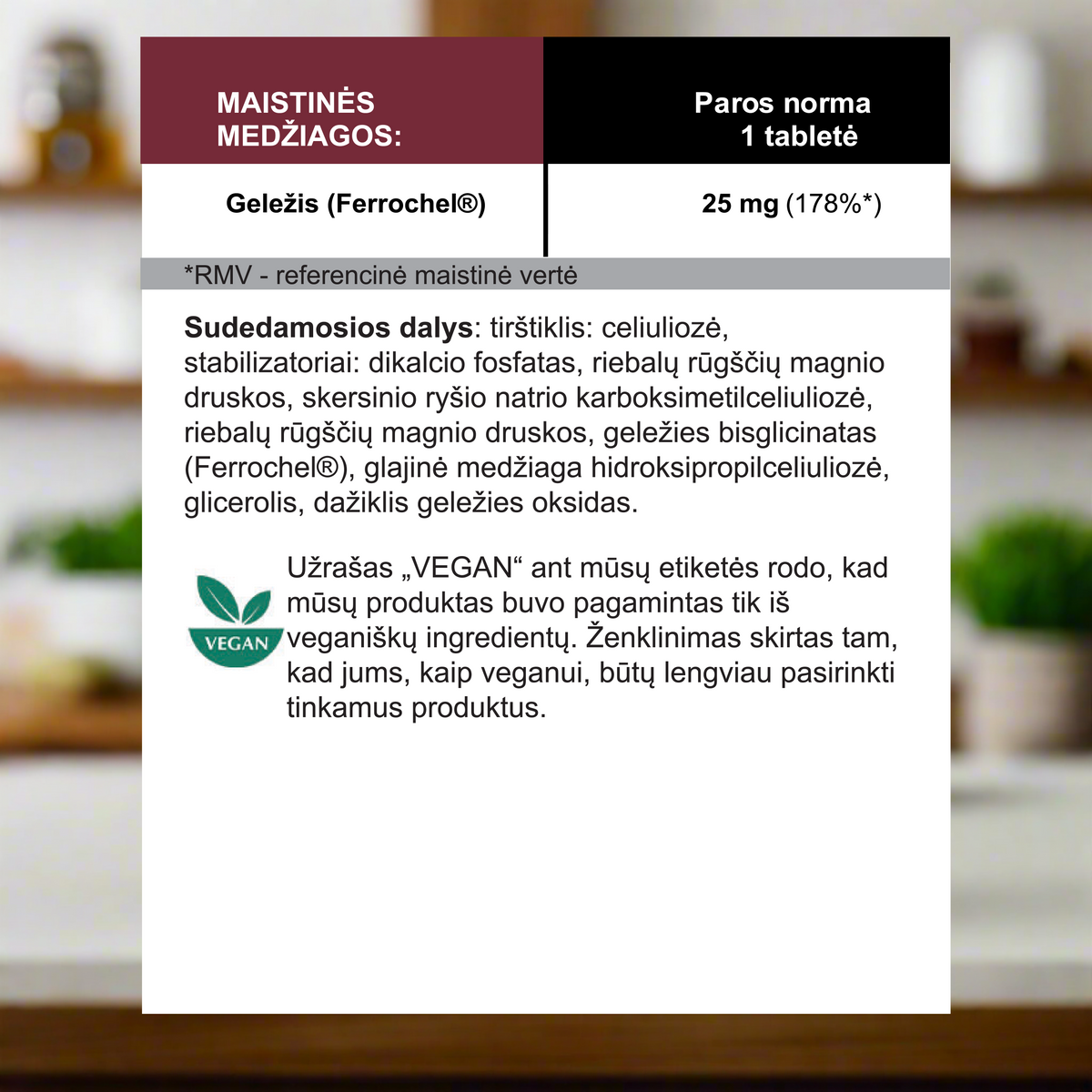 Gelezis Rudy's Geležis Ferrochel® 25mg – Skrandžiui Švelnus, 120 tablečių – BioSalma ...