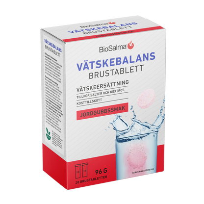 Vandens Balansas braškių skonio elektrolitai, 20 tab.