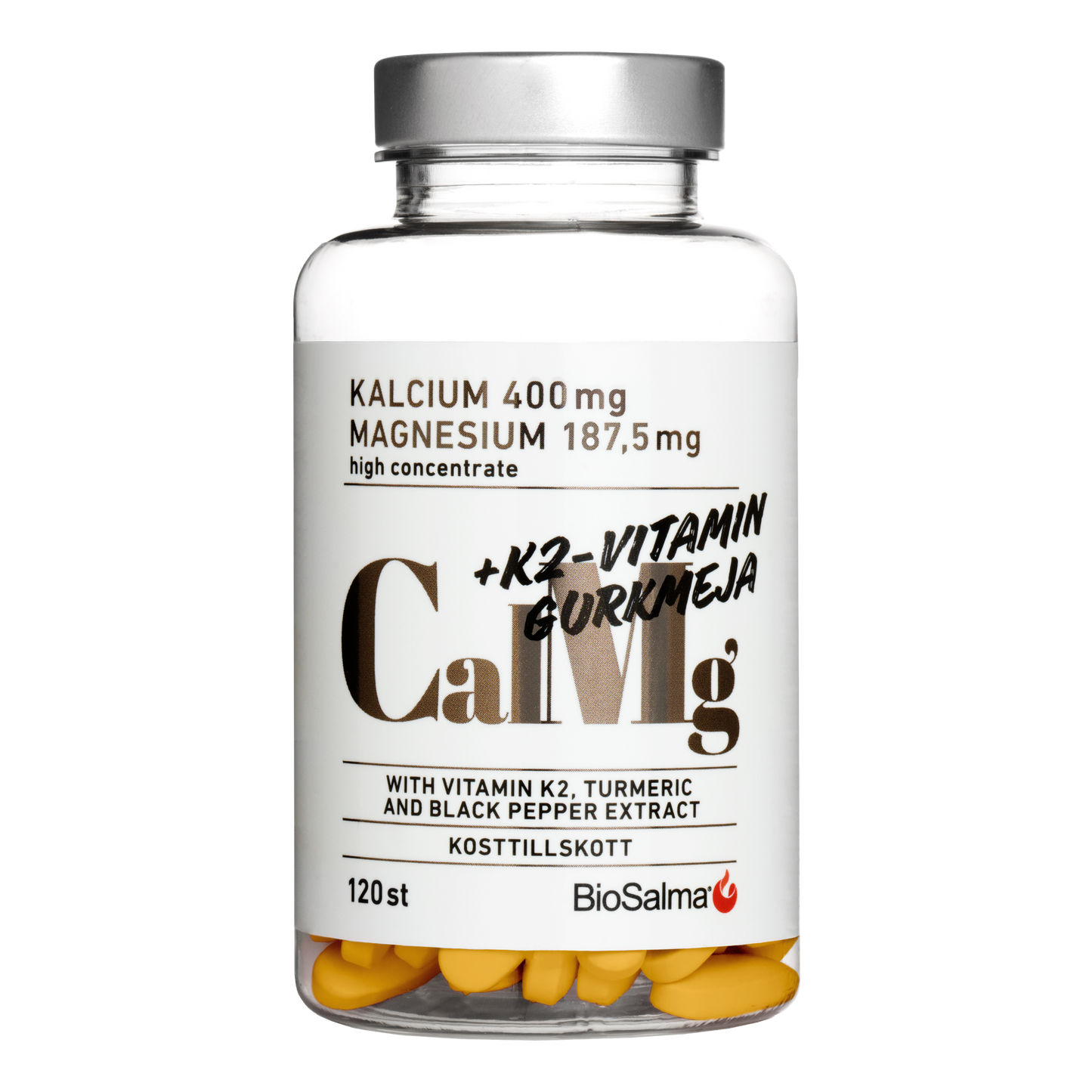 Kalcis ir Magnis su Vitaminu K2, 120 tablečių