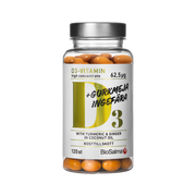 Vitaminas D3 (2500TV) + Ciberžolė, Imbieras ir Pipirai 120 kapsulių
