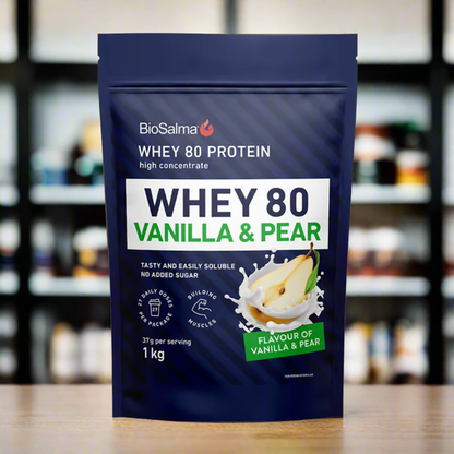 Išrūgų Proteinas Kriaušių ir Vanilės skonio, 1kg