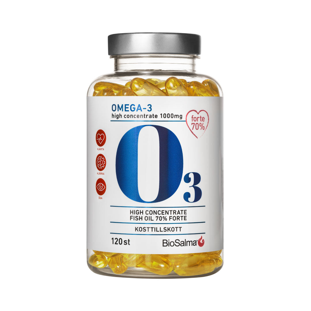 Omega-3 Forte 70%, 120 kapsulių