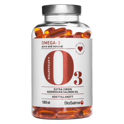 Omega-3 Tyri norvegiškų lašišų žuvų taukai, 180 kapsulių