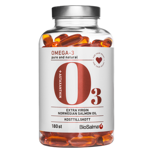 Omega-3 Tyri norvegiškų lašišų žuvų taukai, 180 kapsulių