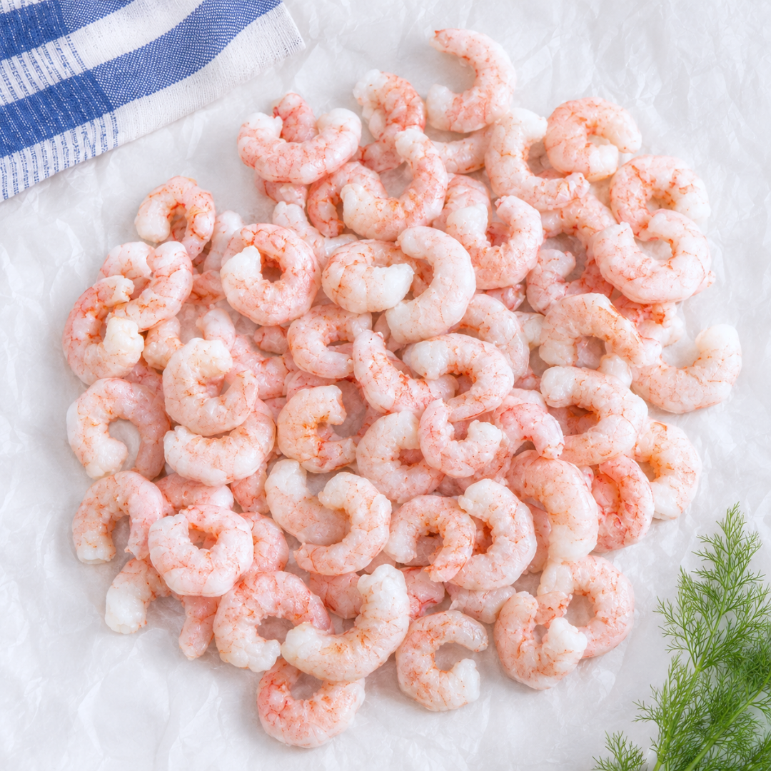 Šiaurinės krevetės, 90–125, virtos ir lukštentos, 1.8kg
