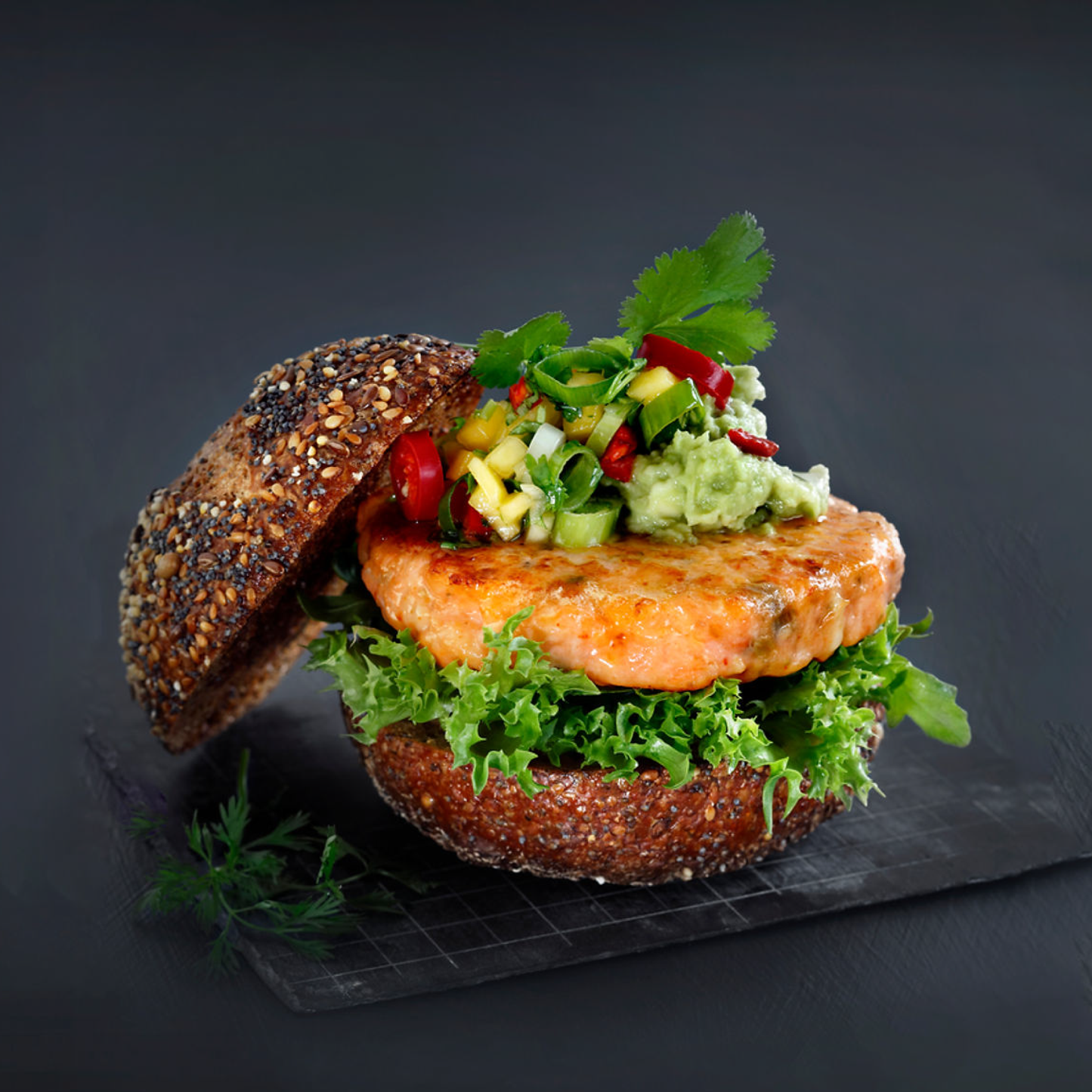 Salmon burgers with cheese, 260g 