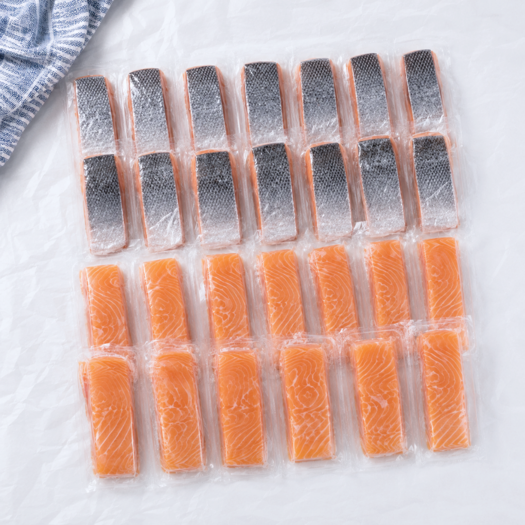 Atlantic salmon fillet with skin, 200g