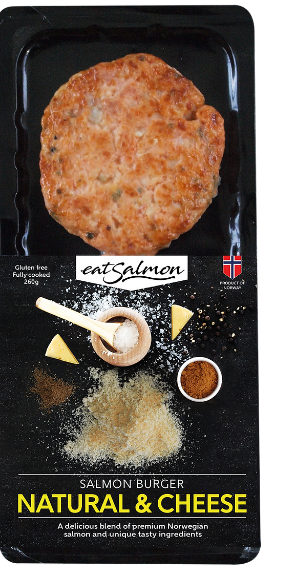 Lašišos mėsainiai su sūriu, 260g